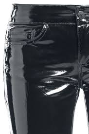 hose von gothicana by emp lackhose passform skinny fit verschluss verdeckter reissverschluss 5 pocket lack kleidung lederhose herren lederbekleidung