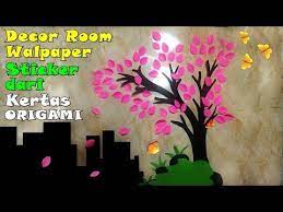 Download now templat powerpoint bunga sakura yang lembut gambar latar. Diy Sticker Origami Pohon Sakura Walpaper Untuk Hiasan Dinding Kamar Dekorasi Ruangan Youtube