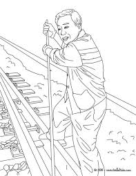 In this model, a train os a coloring page is passing through a train station, but it dont stops because it is a freight train. Train Station Jobs Coloring Pages Rail Switchman 214694 Steam Coloring Home