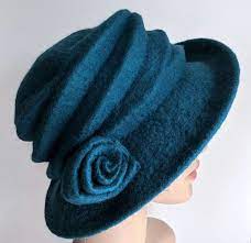 Ocean Felted Wool Hat The Crush Designed To Pack Flat In 2020 Wool Felt Wool Hat Handmade Clothes