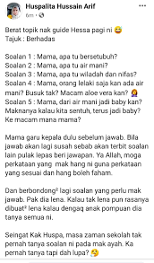 Sekolah Rendah Islam Integrasi Tahfiz Sains Menarik Soalan Anak Puan Huspalita Hussain Arif Ni Anaknya Baru Darjah 3 Dalam Ebook Formula Mudahnya Mengajar Pendidikan Seksualiti Kepada Anak Sendiri Saya Hurai Panjang