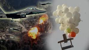 Isreal said the attack was in retaliation for incendiary balloons launched from the territory. Mdamaslt17zdum