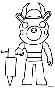 Super coloring free printable coloring pages for kids coloring sheets free colouring book illustrations printable pictures clipart black and white roblox jailbreak codes atms with images games roblox roblox. Piggy Roblox Coloring Pages Coloring Home