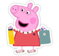 Daarna een filmpje van de peppa pig picnic playdough mand. Peppa Pig Vsco Girl Sticker Peppa Pig Wallpaper Girl Stickers Pig Wallpaper