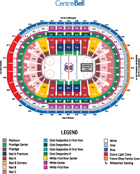 comparing the price of individual tickets at the bell centre