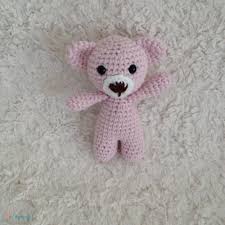 Amigurumi Orgu Oyuncak Kucuk Pembe Ayicik Saglikli Oyuncak Organik Oyuncak El Orgusu Oyuncak 35 00 Tl Ayicik Orgu Amigurumi