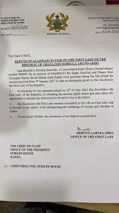 The position carries similar responsibilities to those of agriculture ministers in other governments. First Lady Of Ghana Salary Rebecca Akufo Addo Offer Ghc899 000 Allowance Refund As Wife Of President Of Ghana Bbc News Pidgin