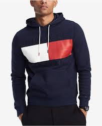 Tommy Hilfiger Men S Brooks Logo Print Hoodie Hoodie Print Hilfiger Denim Tommy Hilfiger Sweater Men