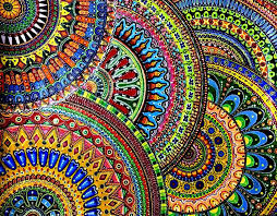 Multicolour Circle Pattern Painting Painting Patterns Painting Circle Pattern