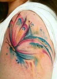 Maybe you would like to learn more about one of these? Watercolor Butterfly Tattoo On Left Shoulder