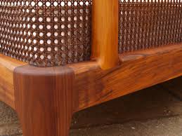 Bett Mit Einem Kopfteil Aus Wiener Geflecht Rattan Rattan Kopfteile Holz