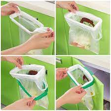 You can hang it anywhere: Trash Rack Holder Rubbish Bag Garbage Bag Holder Rubbish Bag Storage