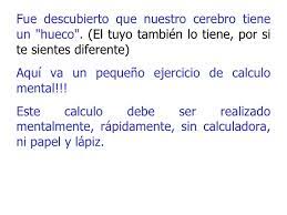 ¿te gusta ejercitar la mente? Calculo Mental