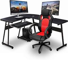 Buy Ivinta Reversible Black Gaming Desk Corner Desk Modern L Shaped Desk Computer Desk Home Office Small Spacewith Keyboard Tray Cpu Stand4458 Inch Online Pr 2020