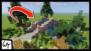 Still it is only three buildings facing a courtyard surrounded by the wall, so it is from the smaller side. Stone Bridge Quick Build Tutorial Minecraft 1 17 Youtube