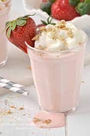 Strawberry Cheesecake Smoothie Mother Thyme Cheesecake Smoothie Smoothie Drinks Yummy Smoothies