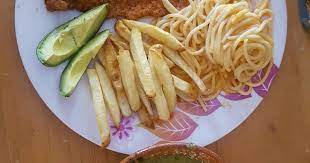 Milanesa De Pollo Con Espagueti Rojo Receta De Noemi Correa Cookpad