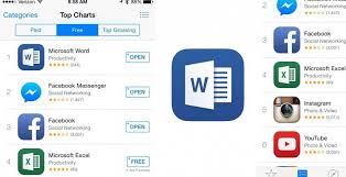 Microsoft Word Tops The Ios App Store Charts Slashgear