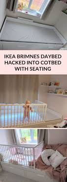 Mom Makes 3 In 1 Cotbed For Toddler From Daybed Ikea Hackers Ikea Toddler Bed Diy Toddler Bed Murphy Bed Ikea