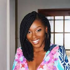 Mixed Black And Burgundy Braids Short Afro Box Braids Synthetic Lace Front Wig Braided Black Wigs Side Part Wig Ebay African Braids Hairstyles Bob Braids Hairstyles Short Box Braids