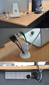 Simple Cord Management Solutions That Can Make Life Easier Cable Management Diy Home Office Setup Computer Desk Setup