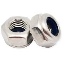 20pcs M6x0.75mm Nylon Insert Locknuts,Fine Thread Hex Nuts,304 Stainless  Steel Lock Nut Assortment Kit Perfect for Lock Washers,Silver