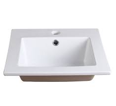 The square pedestal sink has the advantage over the round or oval. Fresca Allier Ceramic Square Drop In Bathroom Sink With Overflow Reviews Wayfair Ca