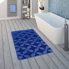 Der 50 x 80 cm große bodenbelag ist ein elegantes accessoire und auch eine wohltat für ihre füße. Badematte Kurzflor Teppich Fur Badezimmer Rutschfest In Blau Kaufen Bei Diva Teppich Center