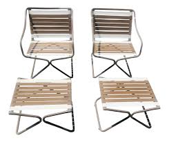 Mid Century Modern Brown Jordan Kailua Chairs And Ottomans 4 Pieces On Chairish Mid Century Modern Patio Furniture Vintage Outdoor Furniture Aluminum Chairs