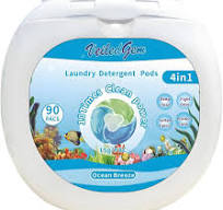 Cápsulas de detergente para ropa, paquetes de detergente líquido  concentrado para ropa, 4 en 1 de alta eficiencia, aroma al océano (90  unidades)