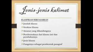 Intonasinya yang netral ,tak ada suatu bagian yang dipentingkan dari yang lain 2. Pengertian Ciri Jenis Jenis Kalimat Menurut Para Ahli