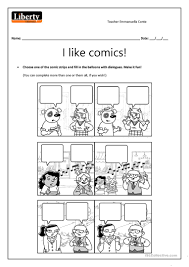 Comic strips, printables, writing fun! I Like Comics English Esl Worksheets For Distance Learning And Physical Classrooms