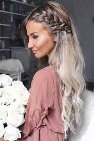 Wedding hair down with headband. Half Up Half Down Hairstyle For Brides Fashion Frisuren Zopf Lange Haare Romantische Frisuren