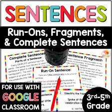 Students then complete three pages of activities to help them correct sentences. Fragment And Run On Sentences Task Cards And Anchor Charts