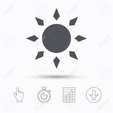 Sun Icon Sunny Weather Symbol Stopwatch Timer Hand Click