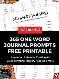 Check spelling or type a new query. 365 One Word Art Journal Prompts For Journaling Creativity Artjournalist