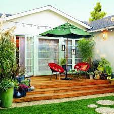 Deck Ideas 40 Ways To Design A Great Backyard Deck Or Patio Sunset Small Backyard Gardens Backyard Garden Design Backyard