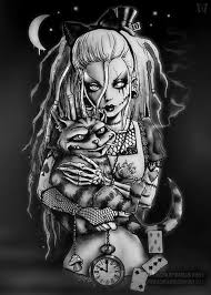 Black Alice In Wonderland Tattoos Dark Alice In Wonderland Dark Alice In Wonderland Wonderland Tattoo Alice In Wonderland