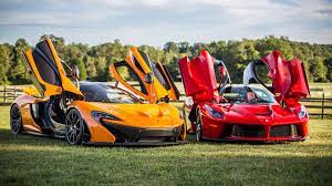 Mclaren P1 And Ferrari Car Wallpaper Hd Of Sports Cars Ferrari Laferrari Sports Car Super Cars