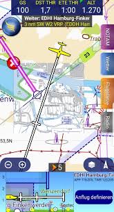 opening approach and ground charts during flight