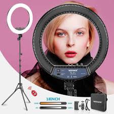 Neewer Rl 18ii Bi Color 18 Inch Led Ring Light With Stand 55w 3200 5600k Dimmable Light With Max 61 8inch Stand And Carry Bag Photo Studio Accessories Aliexpress