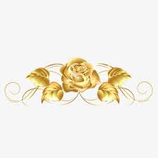 Gold Rose Patterns Png And Clipart Floral Border Design Flower Stencil Rose Clipart