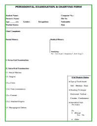 periodontal examination sheet online fill online