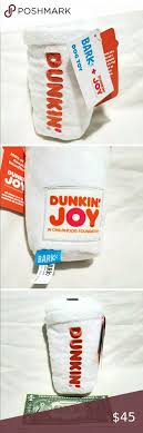 New Dunkin Donuts Bark Plush Dog Toy Coffee Cup Plush Dog Toys Plush Dog Dunkin