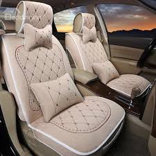Luxurious Elegant Design Embroidered Patterns Soft Universal Car Seat Covers Set Leather Car Seat Covers Girly Car Seat Covers Leather Car Seats
