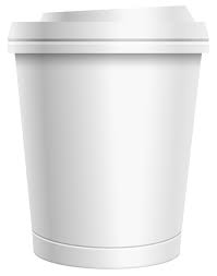 Plastic White Coffee Cup