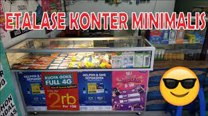 Dengan modal kecil silakan cari kios berukuran kecil sekitar 4 x 6 meter. Etalase Konter Pulsa Minimalis 2019 Youtube