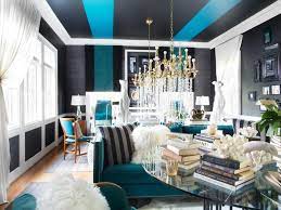 It is amazing how the color blue can transform the feel of a room. Glamorous Living Room Mixes It Up Hgtv