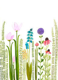 colorful garden original watercolor idee per disegnare dipinti artistici e fiori con scarabocchio