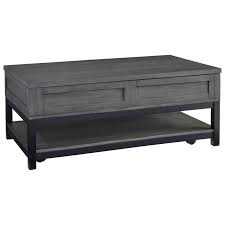 Signature design by ashley carlyle. Signature Design By Ashley Caitbrook Rectangular Lift Top Cocktail Table In Gray Black Finish With Casters Royal Furniture Cocktail Coffee Tables